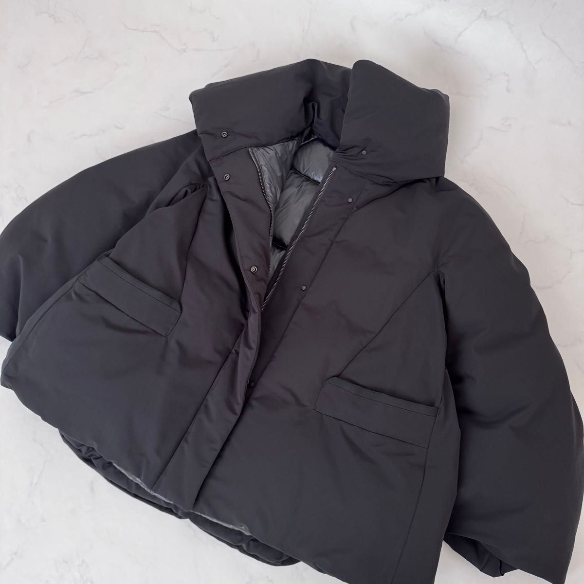 極美品 UNIQLO +J ジルサンダー ハイブリッドダウンジャケット 黒 XL