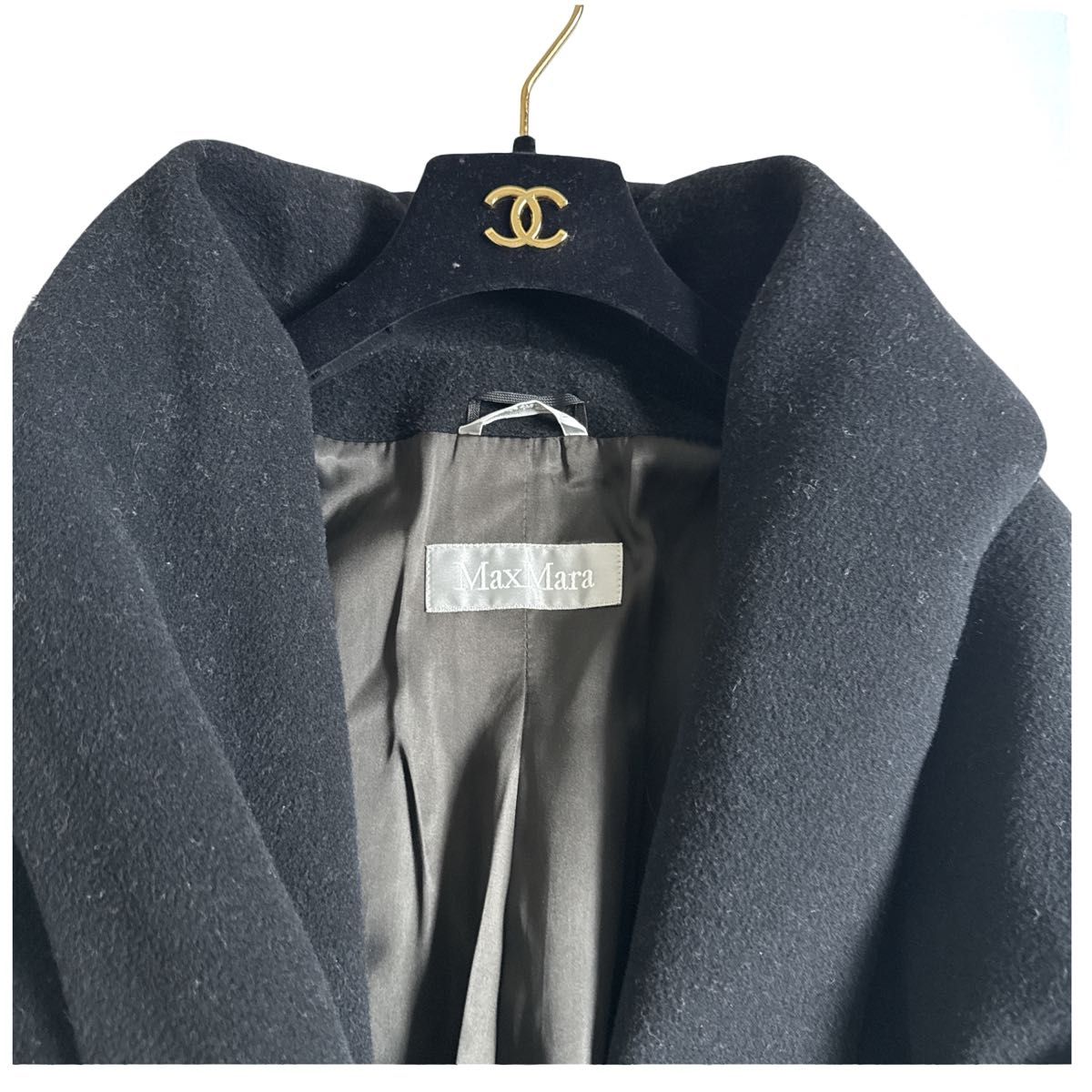美品 MaxMara マックスマーラ 銀タグ ダブルフェイス ウールコート