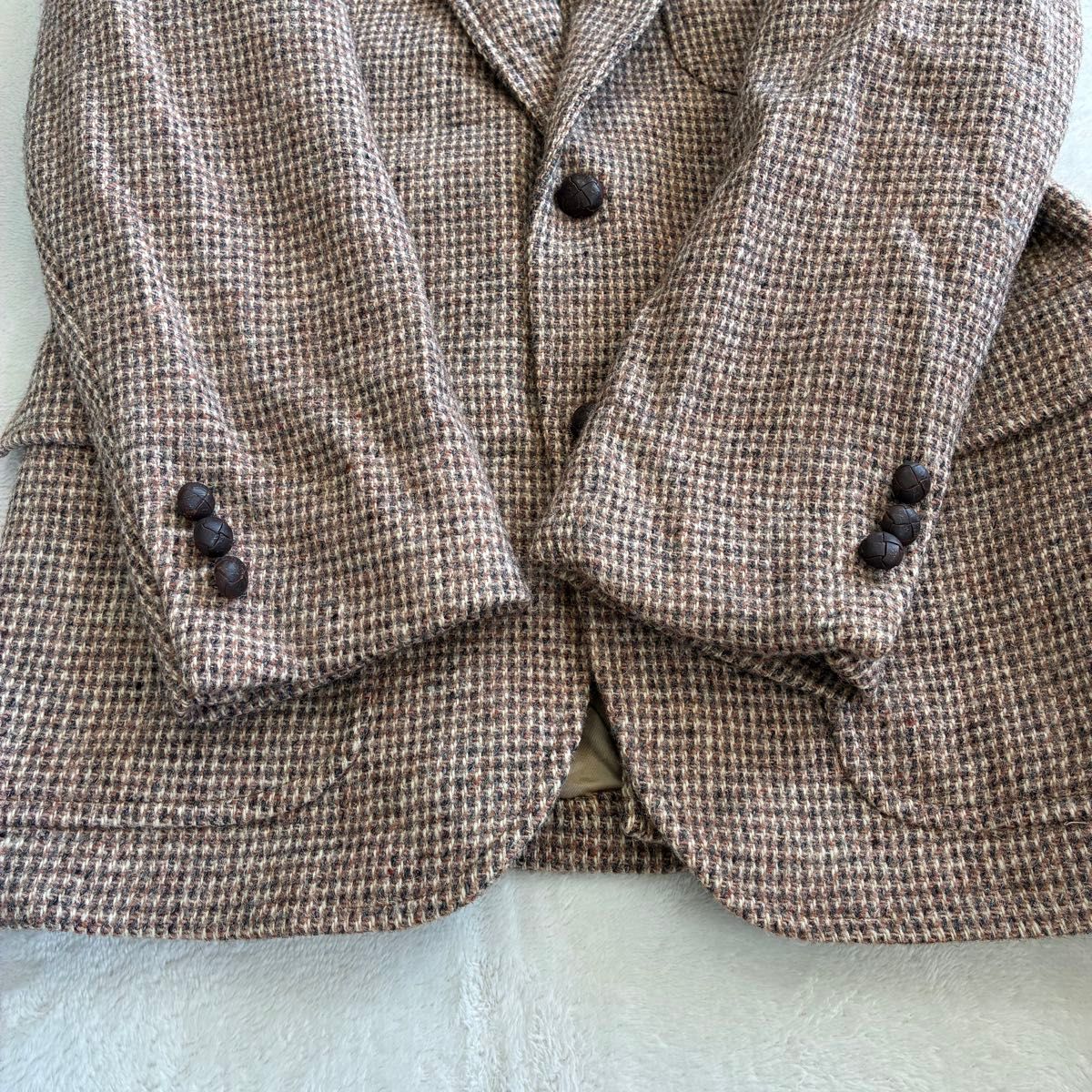Harris Tweed ハリスツイード テーラードジャケット 胡桃ボタン M-L位