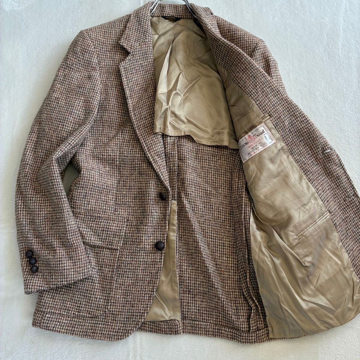 Harris Tweed ハリスツイード テーラードジャケット 胡桃ボタン M-L位
