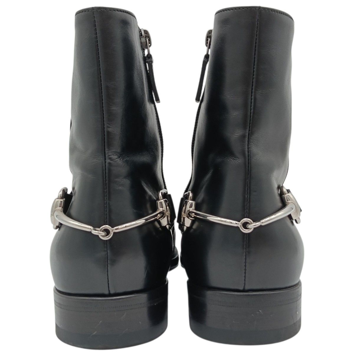 GUCCI グッチ ブーツ ショートブーツ レザー ホースビット 41 26cm