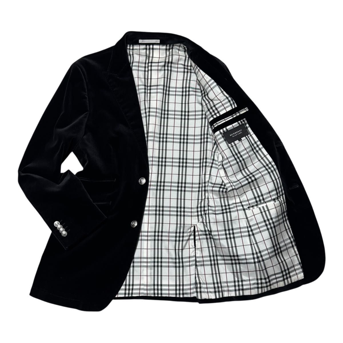 BURBERRY BLACK LABEL バーバリーブラックレーベル ベロア テーラード