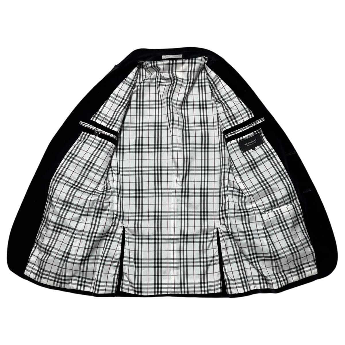 BURBERRY BLACK LABEL バーバリーブラックレーベル ベロア テーラード