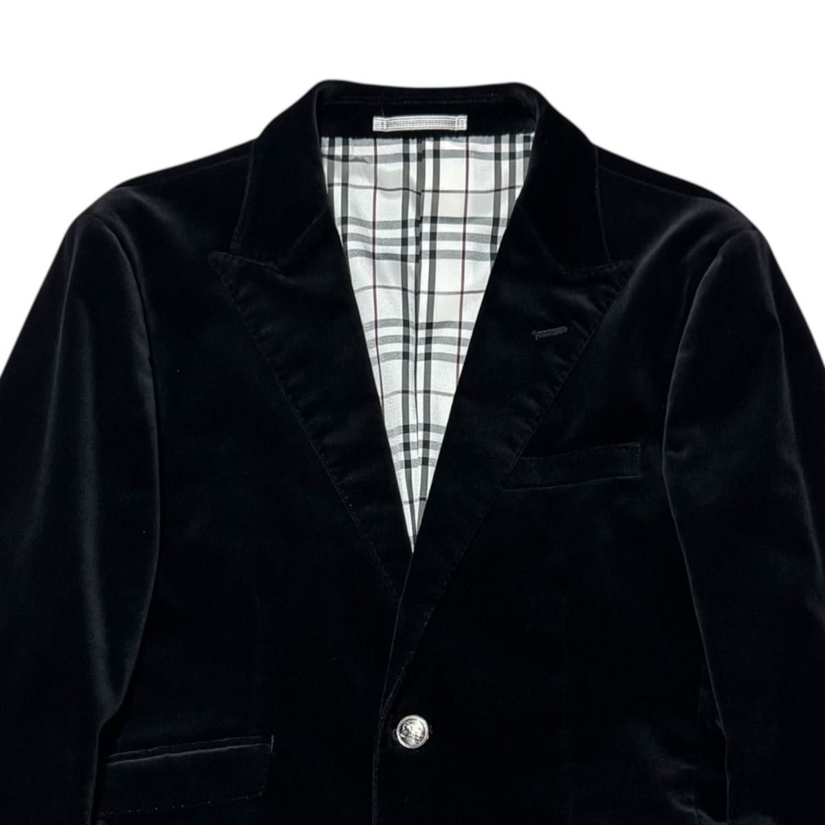BURBERRY BLACK LABEL バーバリーブラックレーベル ベロア テーラード