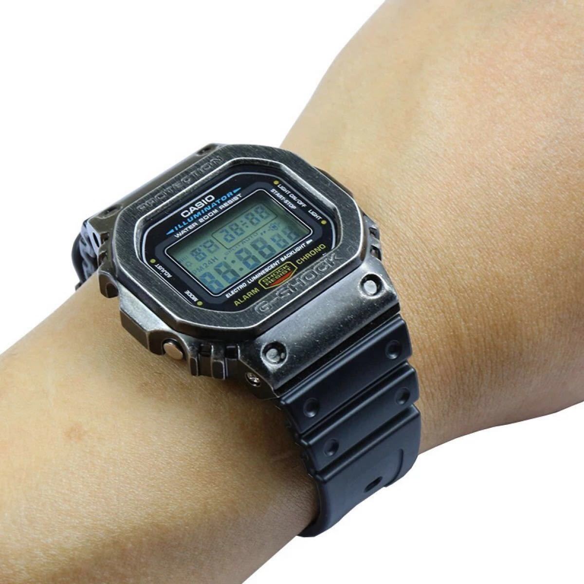 エイジド黒 G-SHOCK DW-5600 メタルカスタム｜Yahoo!フリマ（旧PayPay
