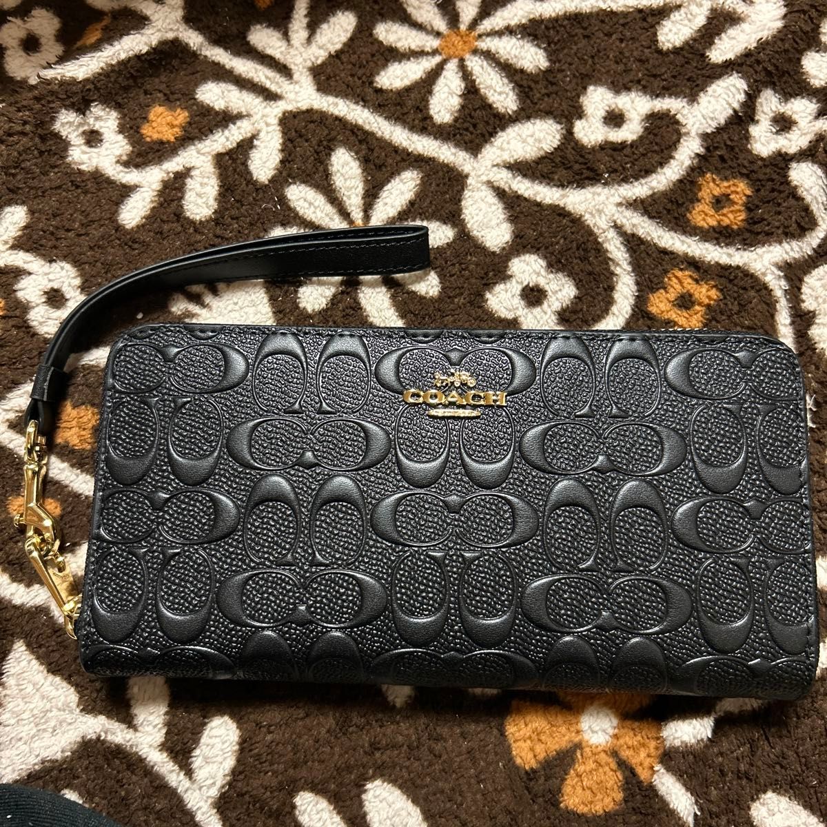 COACH コーチ シグネチャー 長財布 ラウンド 黒 コーチ(COACH
