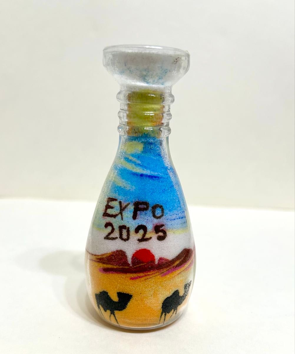 万博 ヨルダン 砂アート サンドアート 大阪関西万博 万博限定文字入り