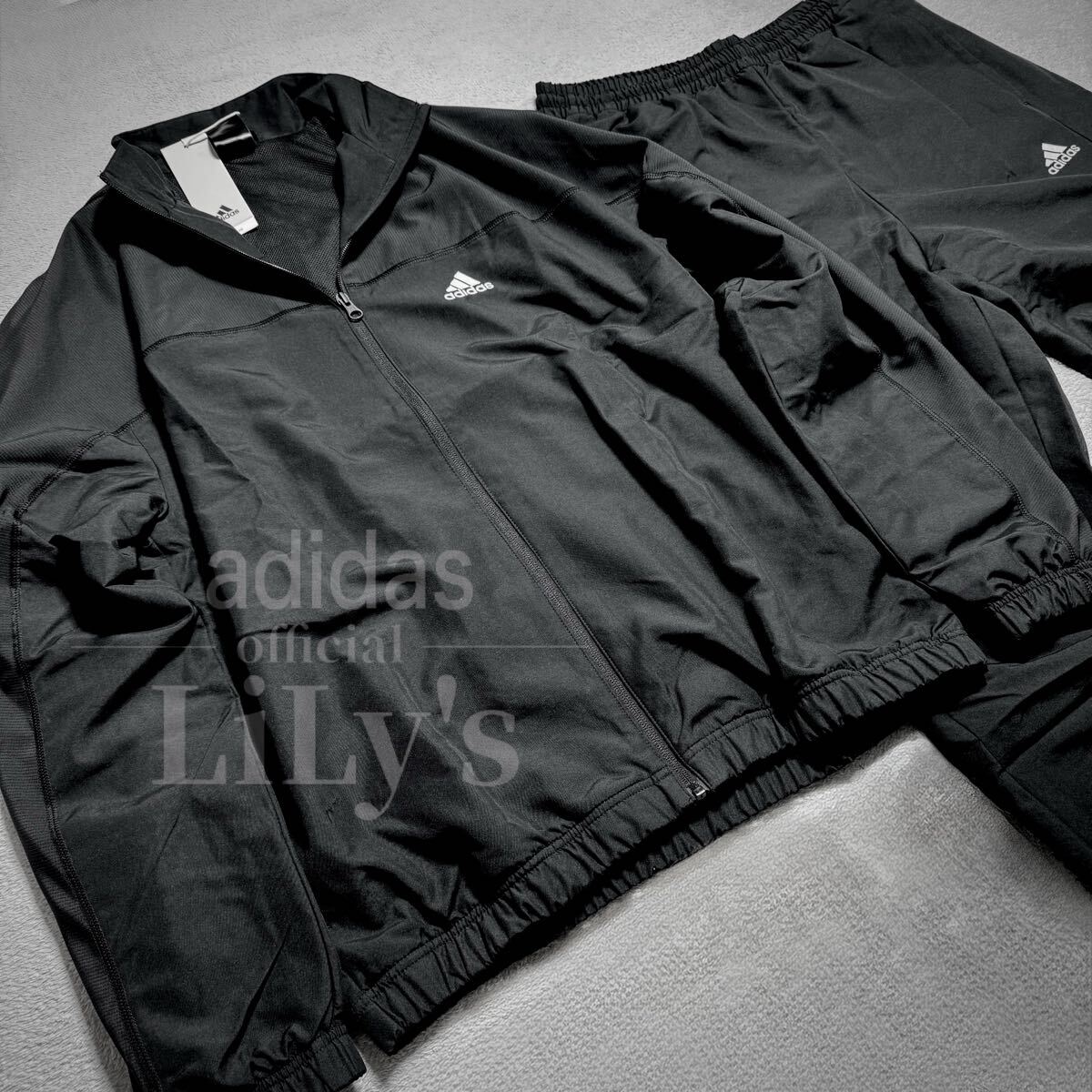 Mサイズ】adidas上下セットアップ ブラック 黒 新品未使用 ウーブン