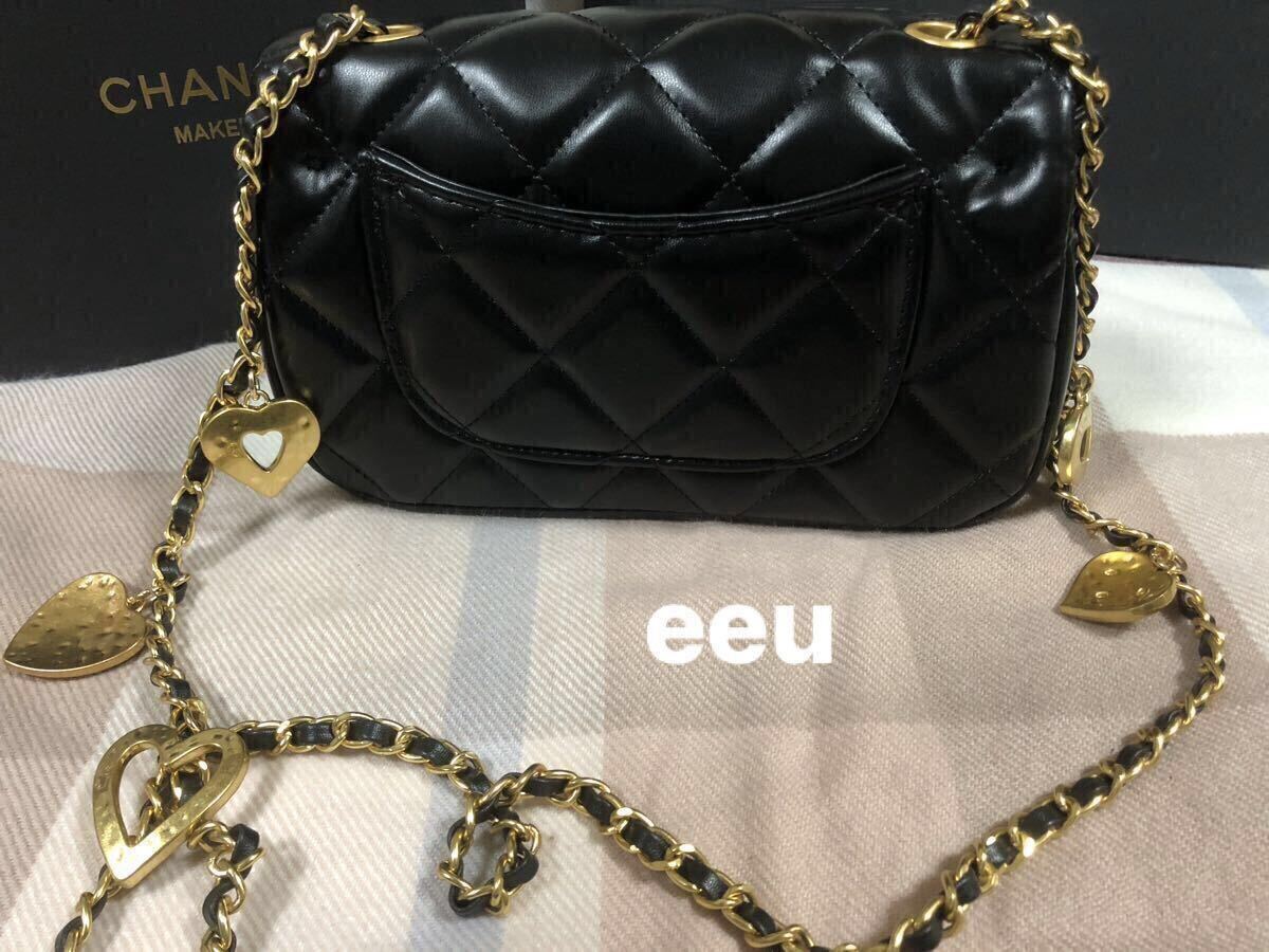 CHANEL シャネル ノベルティ ショルダーバッグ ハートチェーン