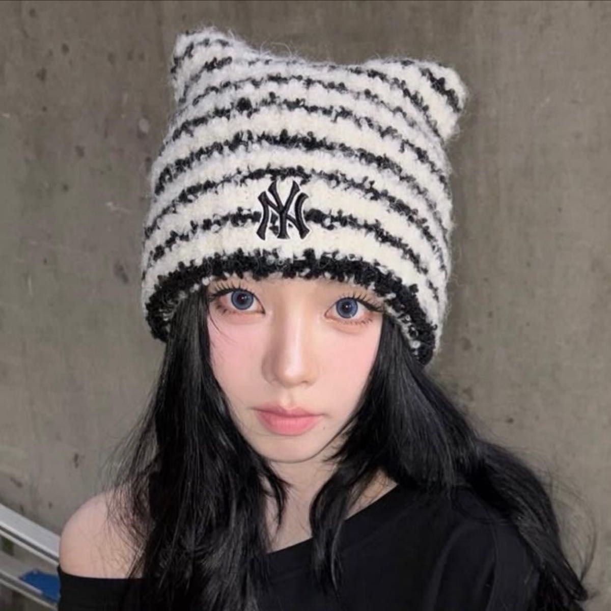 公式サイト完売 韓国限定 カリナ着用 TWS ピック MLB 猫耳 ミャオン