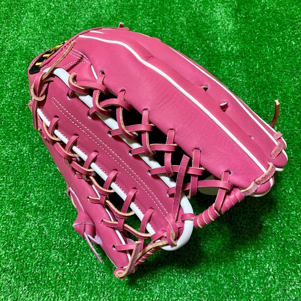 新品 ZETT スペシャルオーダー 硬式用 外野手用 グローブ ピンク 台湾