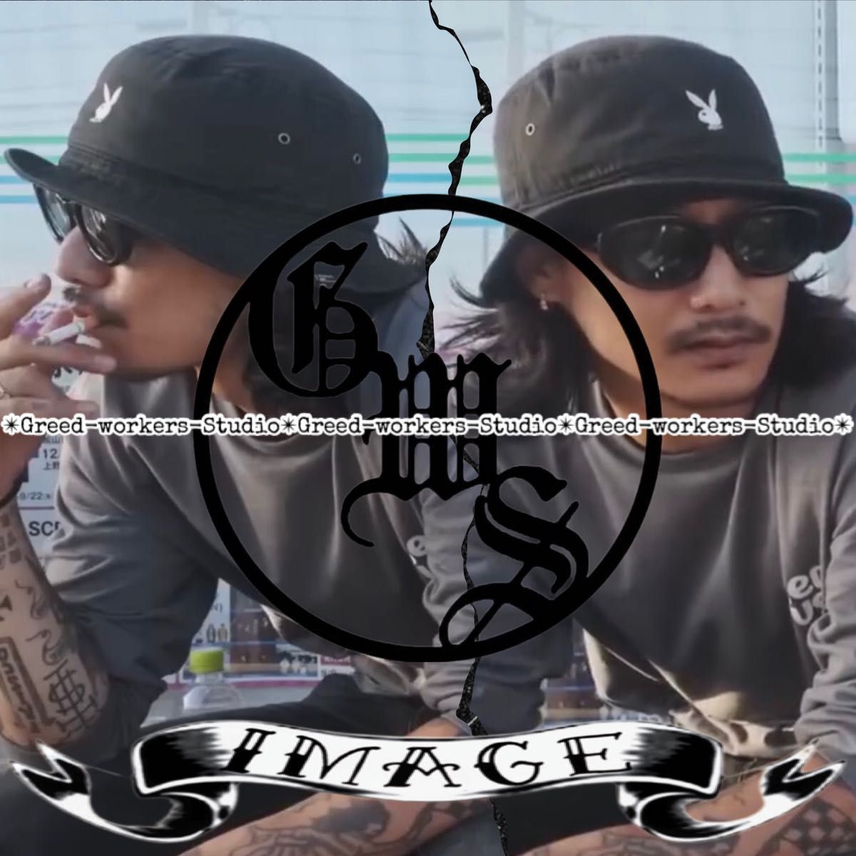 バニー バケットハット 山田蓮 THIS MAN 大野 PLAYBOY 風 tattoo