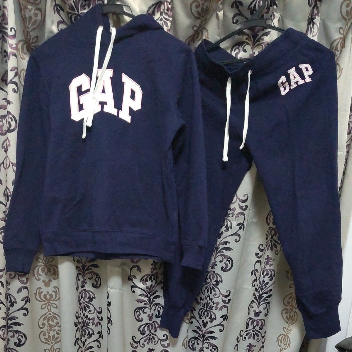 GAP スウェット セットアップ パーカー パンツ ネイビー フード