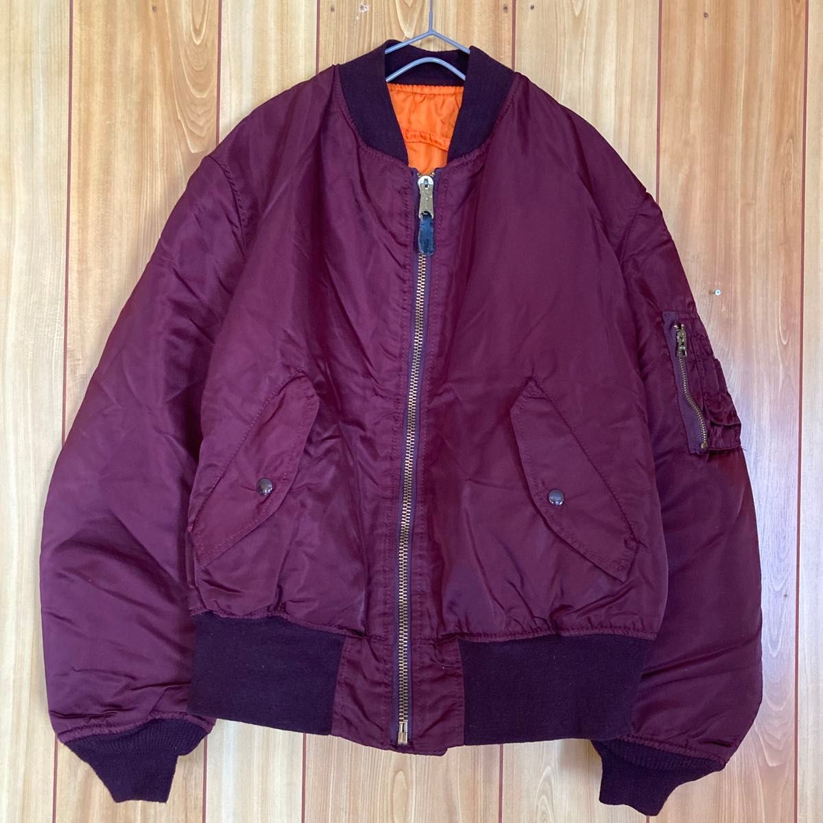 希少色 美品 80s アルファインダストリーズ 旧タグ MA-1 ボルドー USA