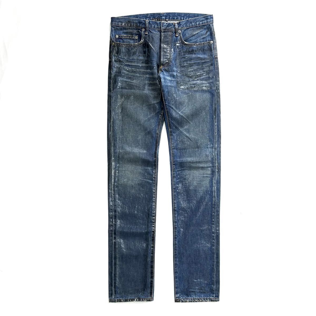専用 Dior homme ラスターコーティング デニムパンツ 31W 爪痕
