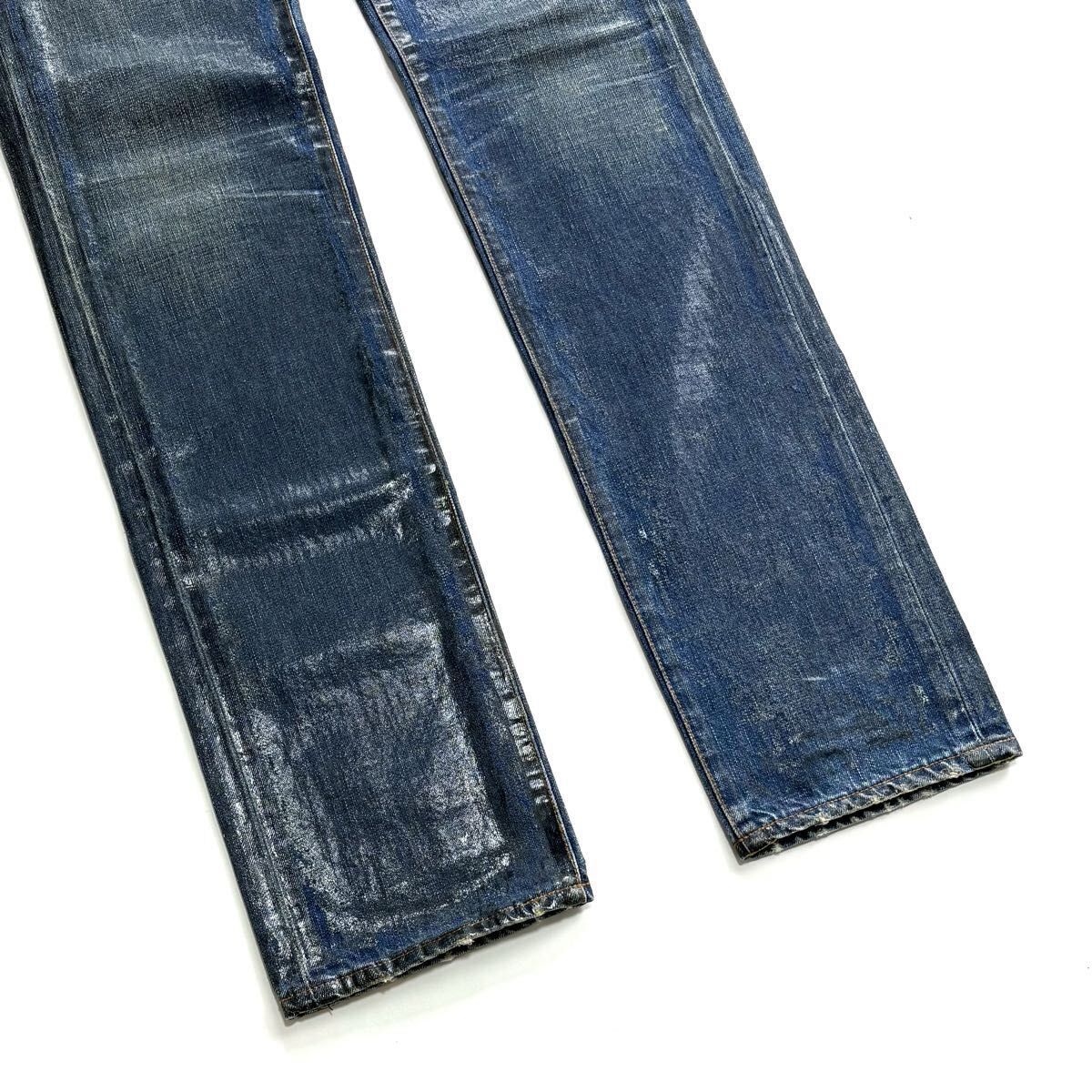 専用 Dior homme ラスターコーティング デニムパンツ 31W 爪痕