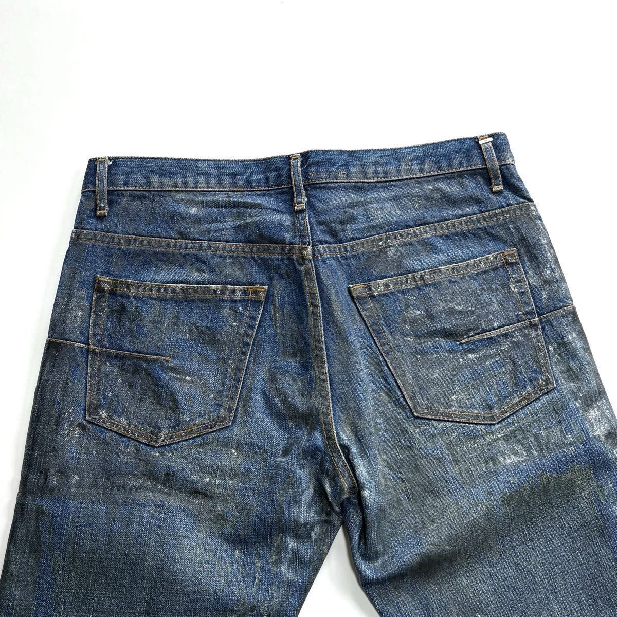 専用 Dior homme ラスターコーティング デニムパンツ 31W 爪痕