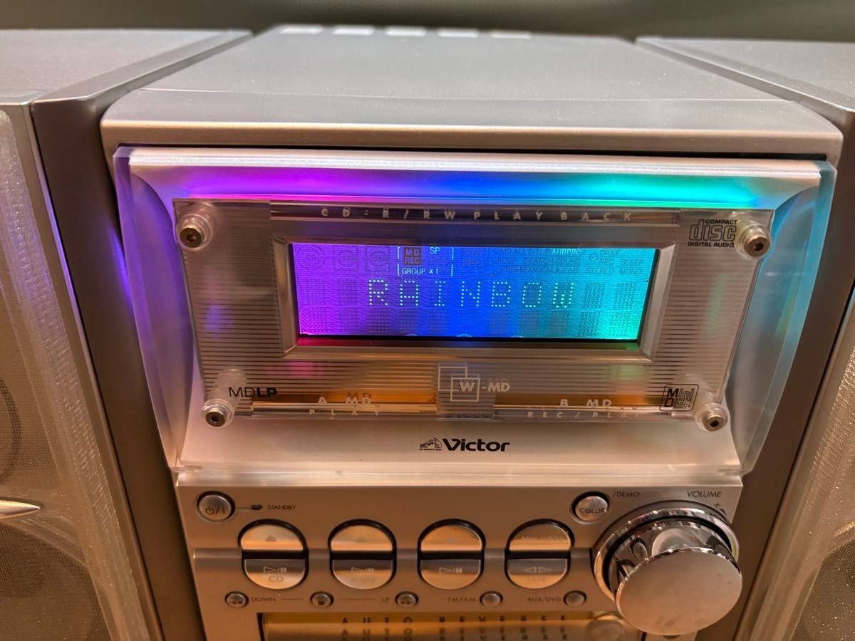 日本ビクター UX-Z11WMD レインボーイルミネーション CD ダブルMD