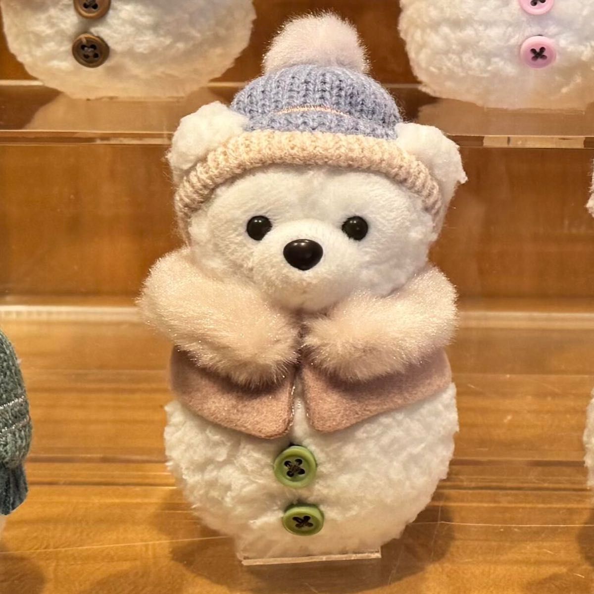 ダッフィー 雪だるまのぬいぐるみチャーム シークレットオブスノー