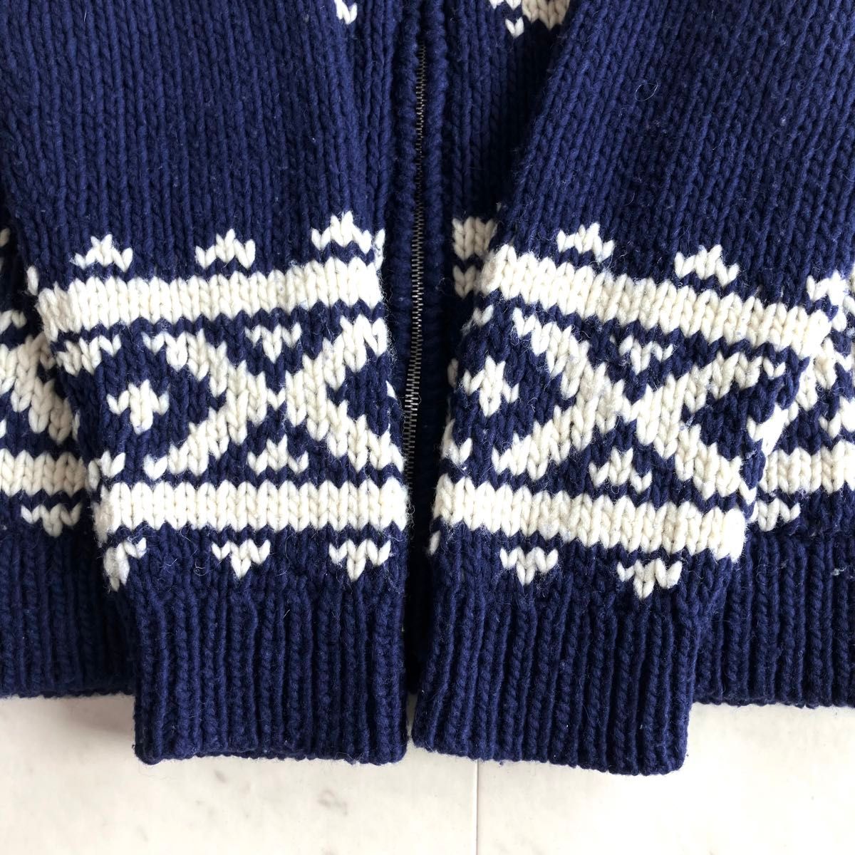RHC ロンハーマン カウチンセーター ニット ウール ネイビー 秋冬 L
