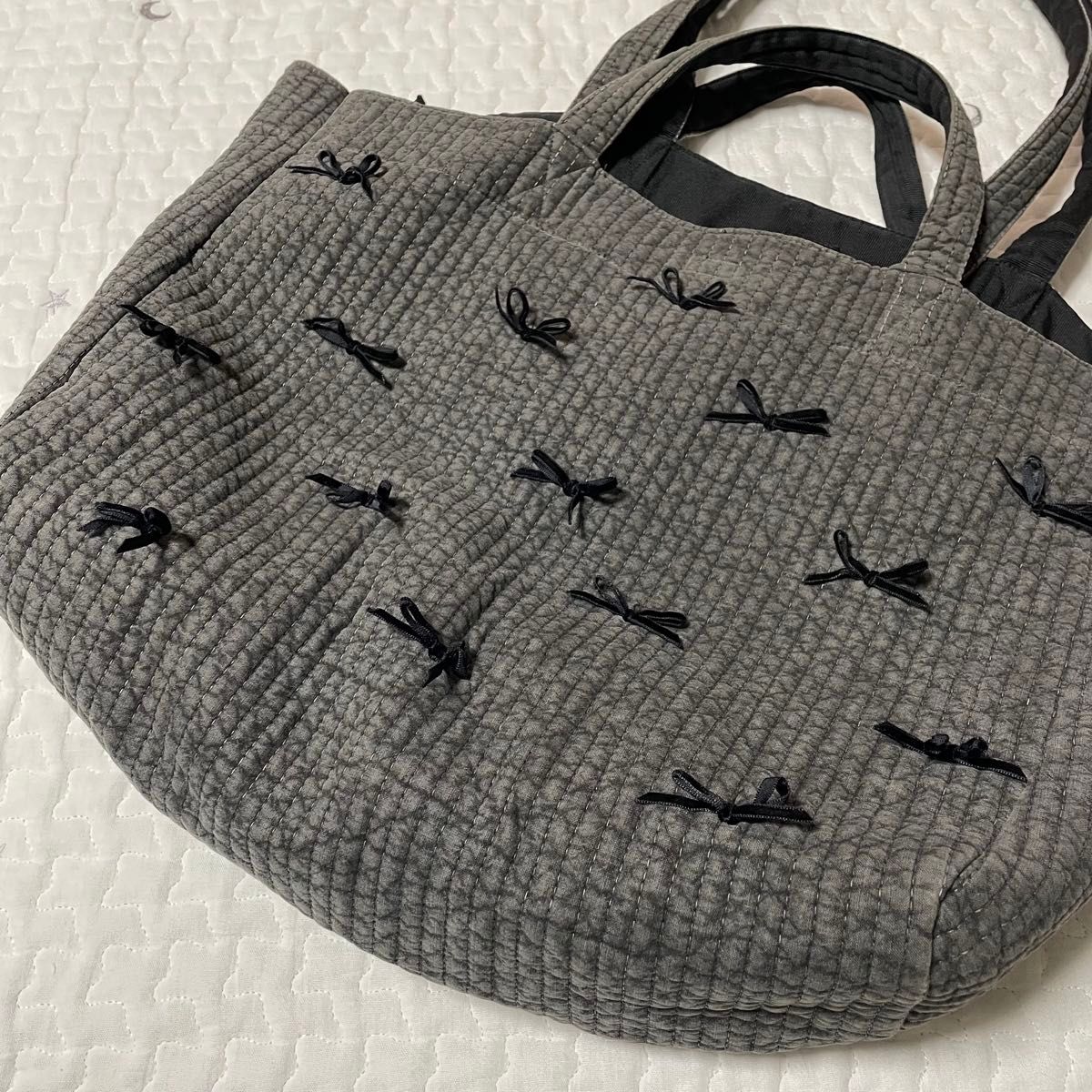 ジプソフィア gypsohila リボンバッグ グレー トラベルバック L