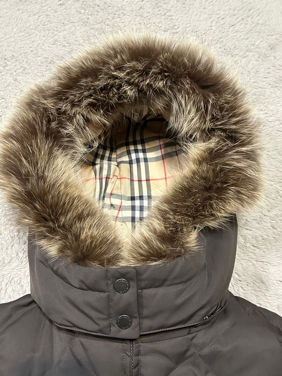 BURBERRY LONDON バーバリー ロンドン ダウンジャケット ファー付き