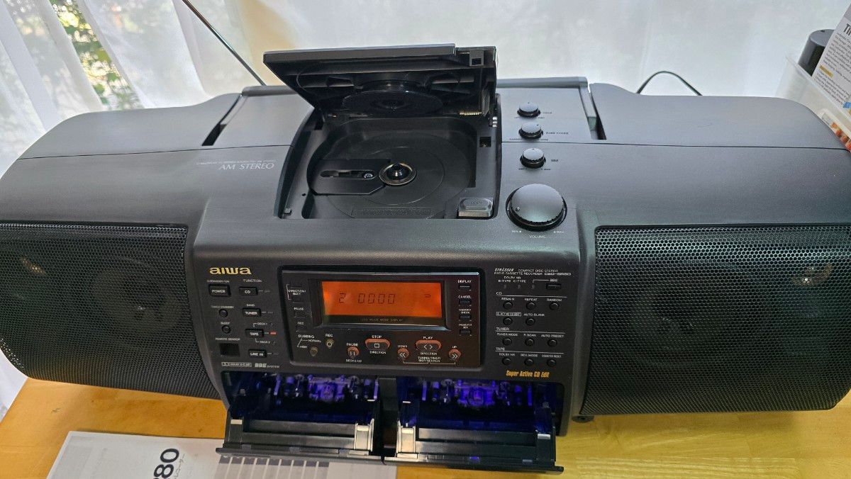 上級】AIWA CSD-SR80改＋【極上】CSD-XR50改 Bluetooth搭載CDラジカセ
