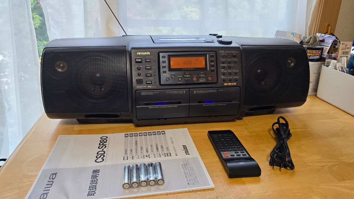 上級】AIWA CSD-SR80改＋【極上】CSD-XR50改 Bluetooth搭載CDラジカセ