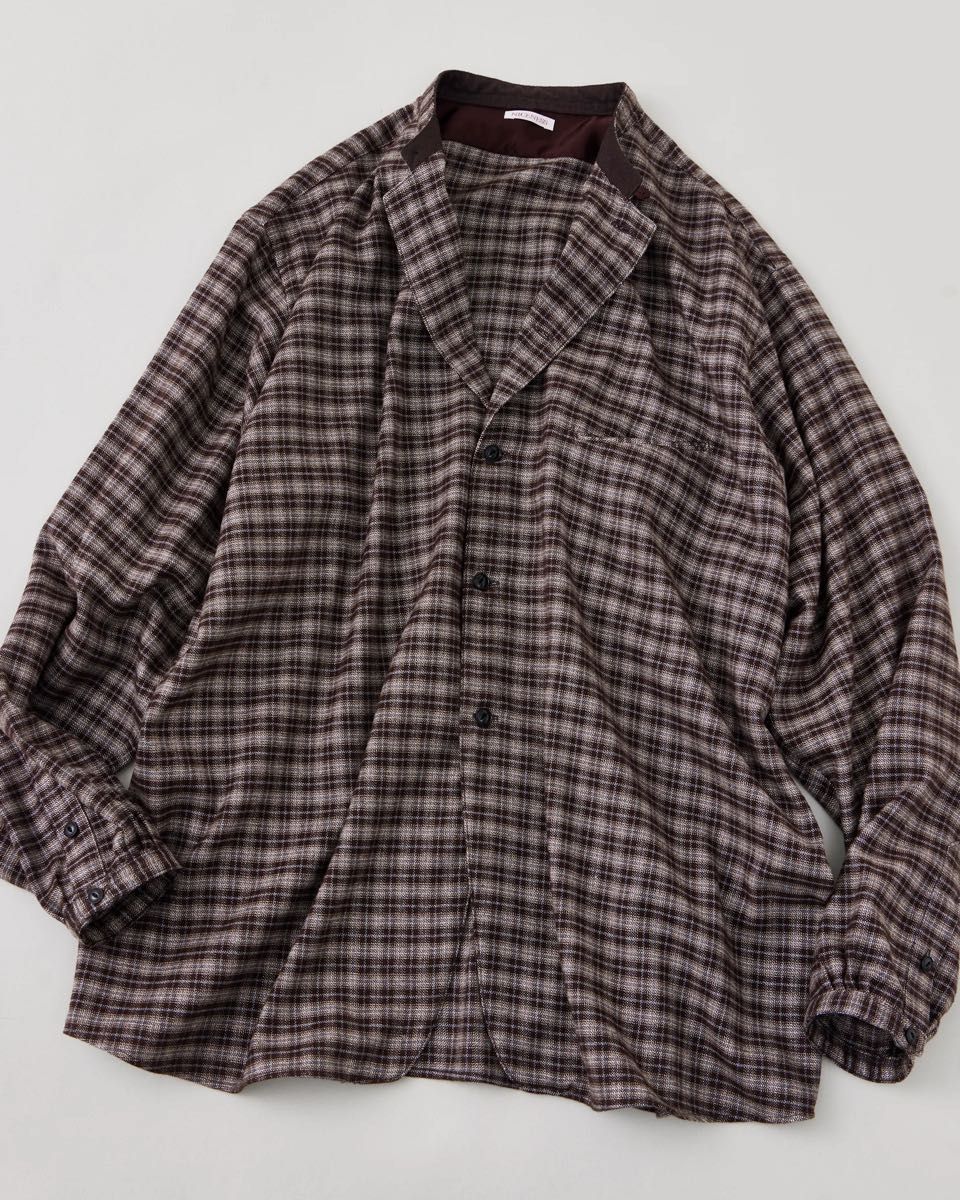 NICENESS 25AW S CHADシルクフランネルシャツジャケットXL｜Yahoo