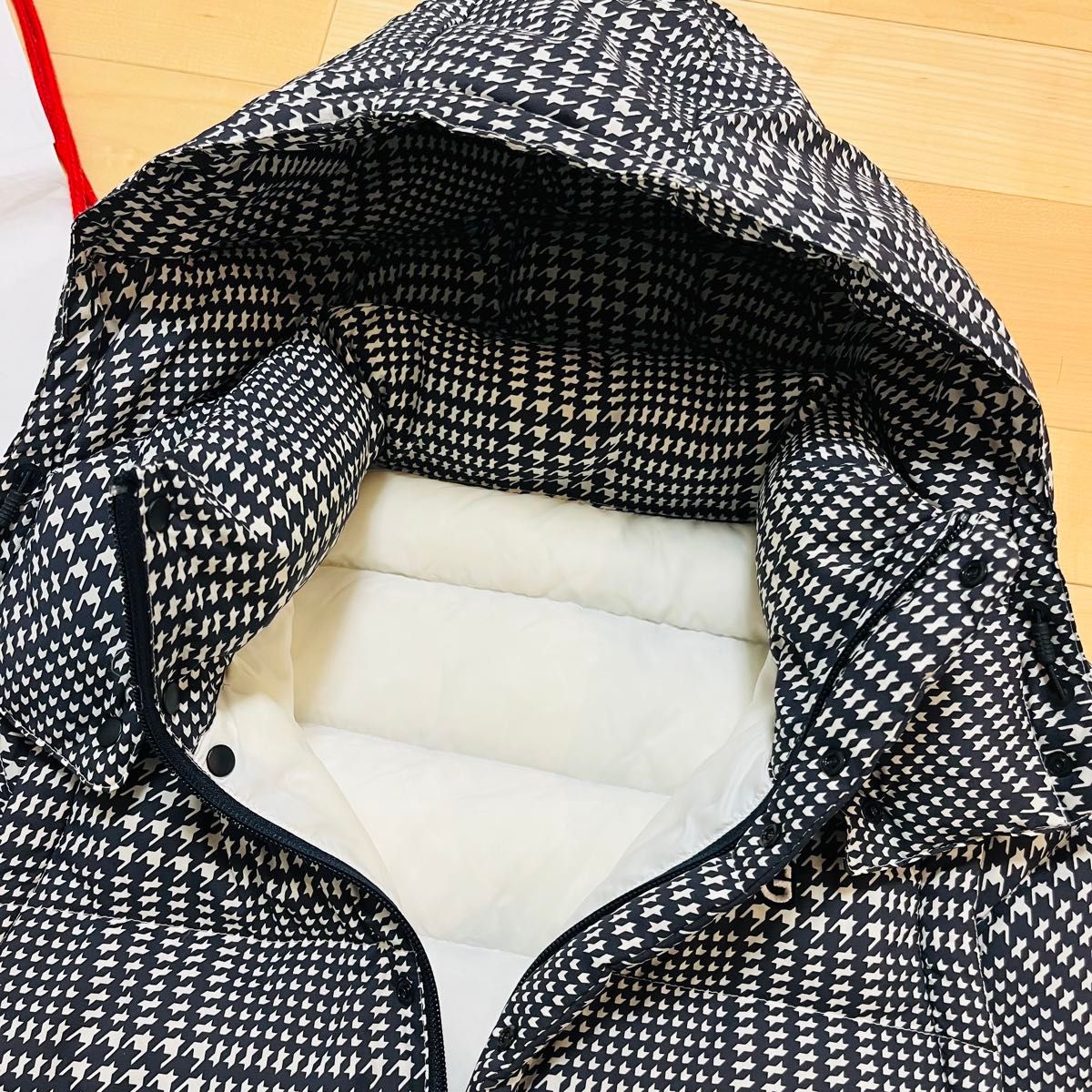 美品 パーリーゲイツ 千鳥 グレンチェック柄 ダウンジャケット