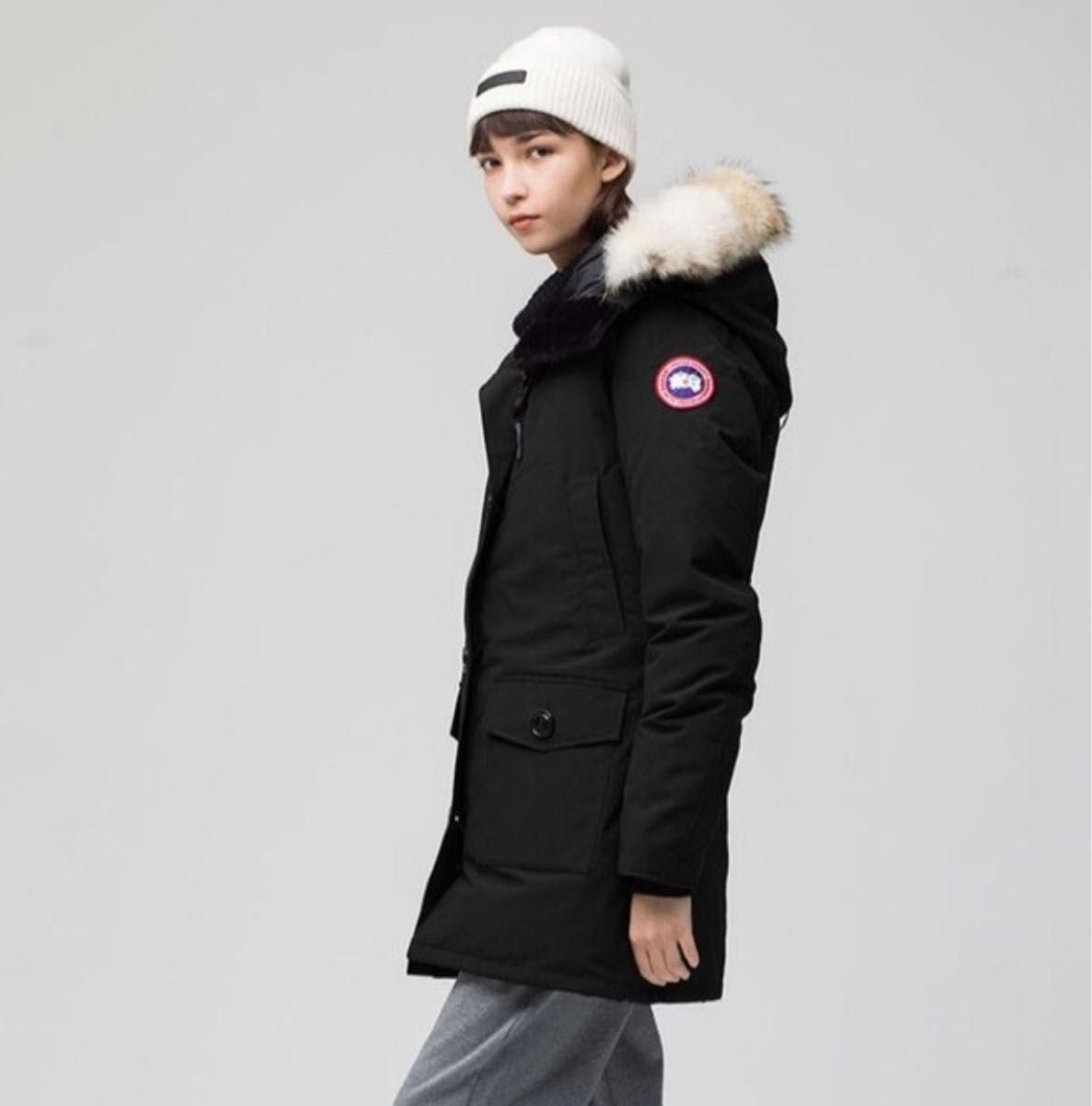 美品 カナダグース ダウン ブラック ブロンテ 2603JL レディース