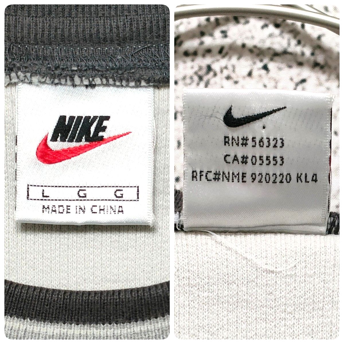 ナイキ NIKE 銀タグ スウェット サイズL スウッシュ 刺繍 トレーナー
