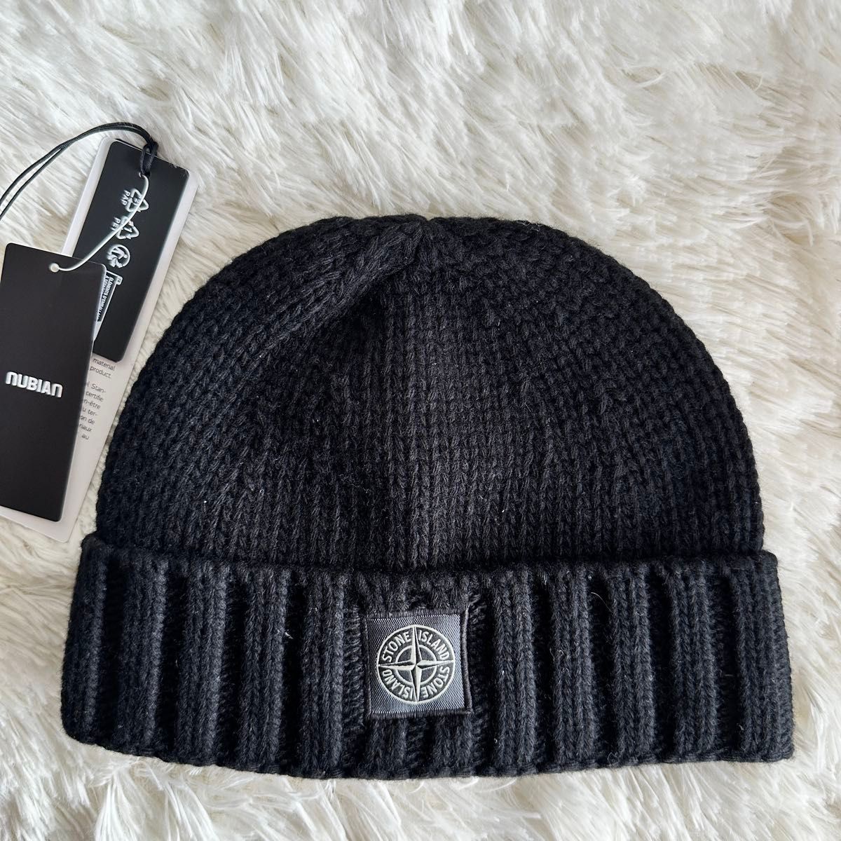 未使用級】STONE ISLAND ストーンアイランド ウール ニット帽 キャップ