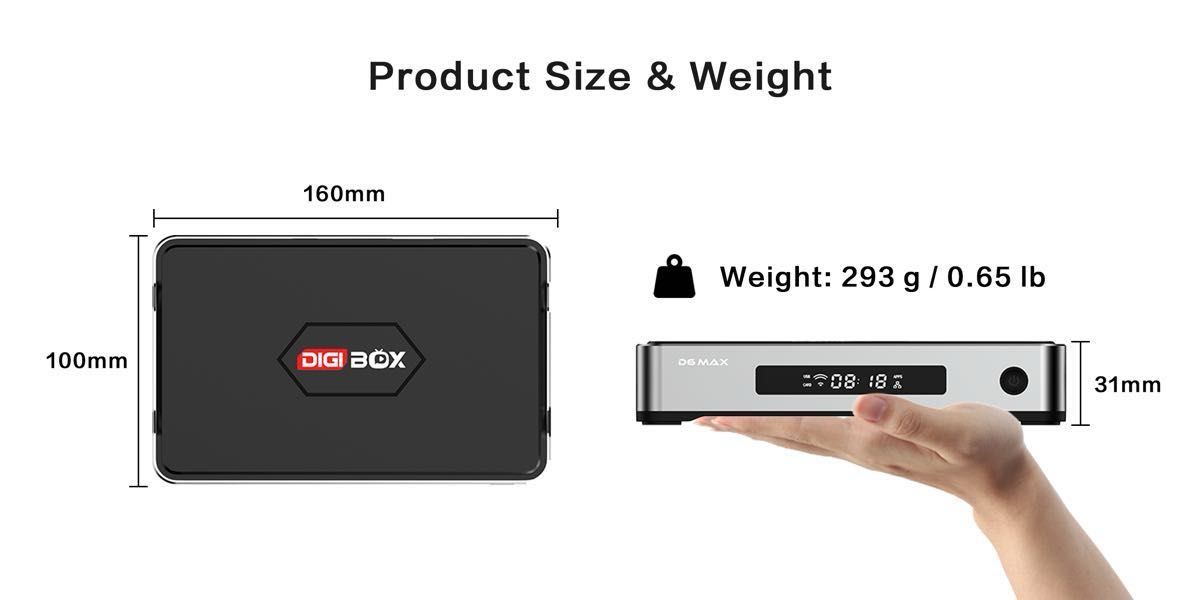 DIGIBOX D6 MAX｜8K対応｜Android12｜Wi-Fi6＋千兆LAN USB×4＋Type-C