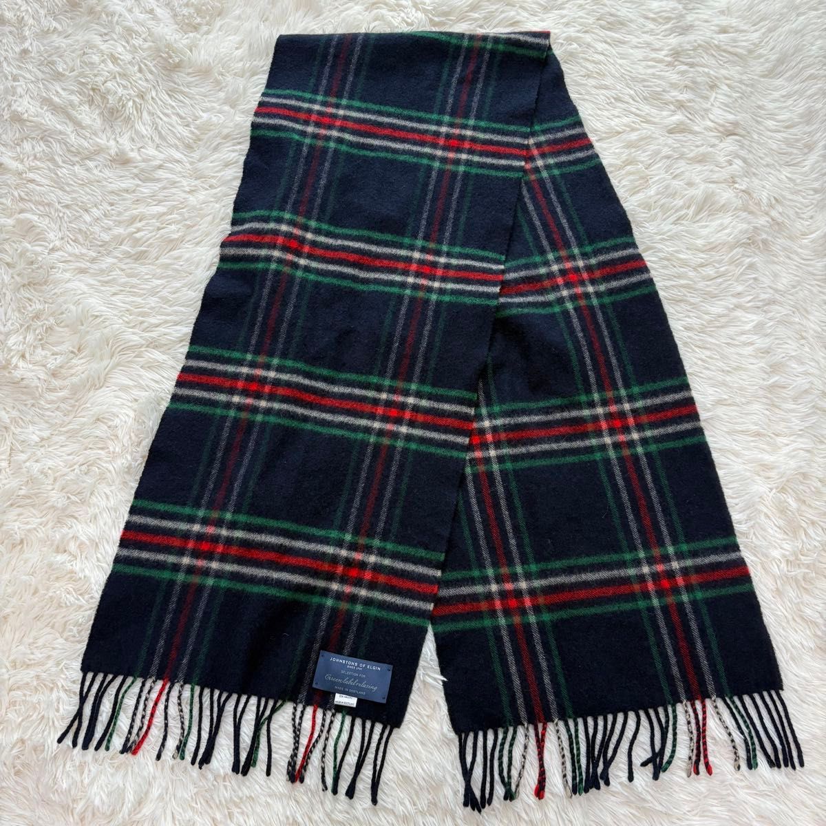 美品】ジョンストンズ グリーンレーベルリラクシング別注 アンゴラ混