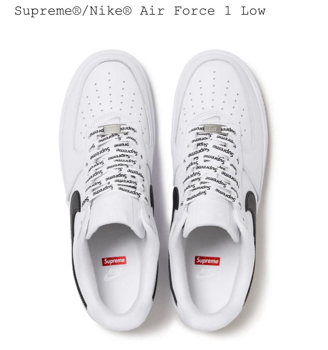 26 5cm 新品 Supreme Nike Air Force 1 White ナイキ シュプリーム