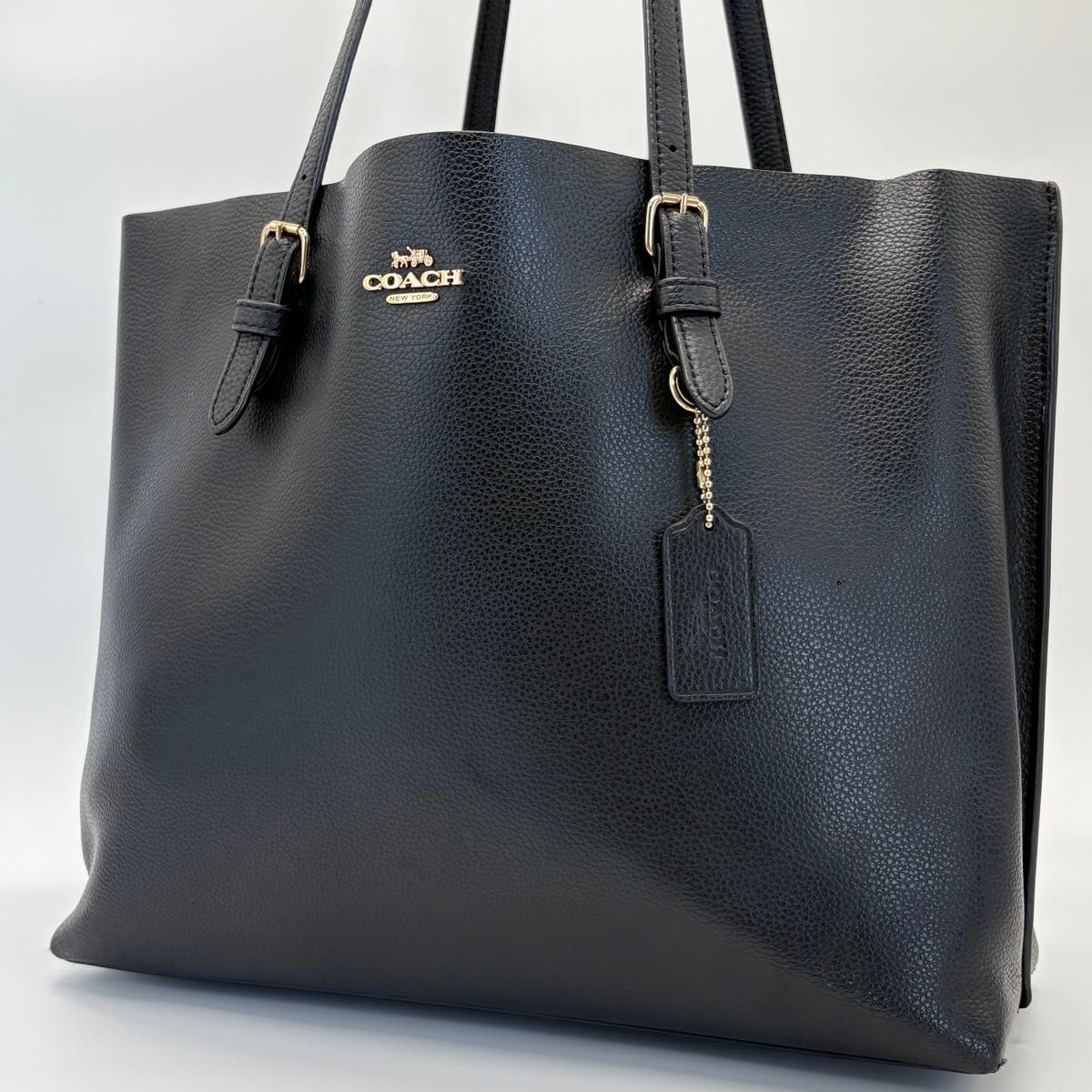 美品 A4収納 大容量 COACH コーチ トートバッグ モリー レザー ロゴ