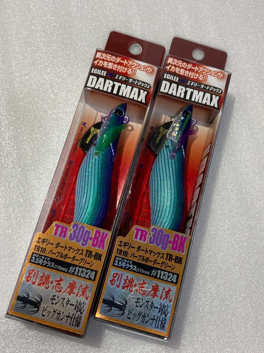 ダートマックス TR30g-BK パープルボーダーグリーン 2本 エギリー