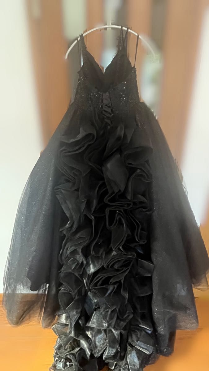 カラードレス ブラック ウエディングドレス 結婚式 発表会 ロング