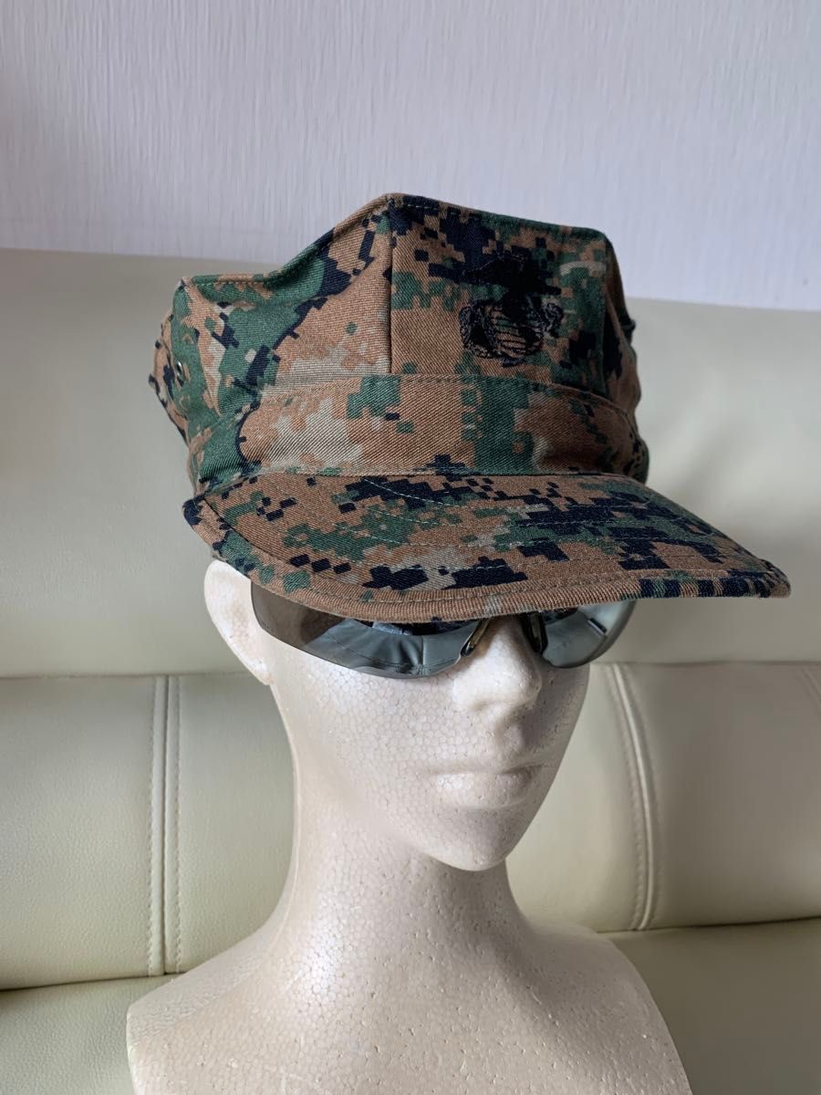 米軍実物 放出品 海兵隊 USMC キャップ 八角帽 XL 大きいサイズ ウッド