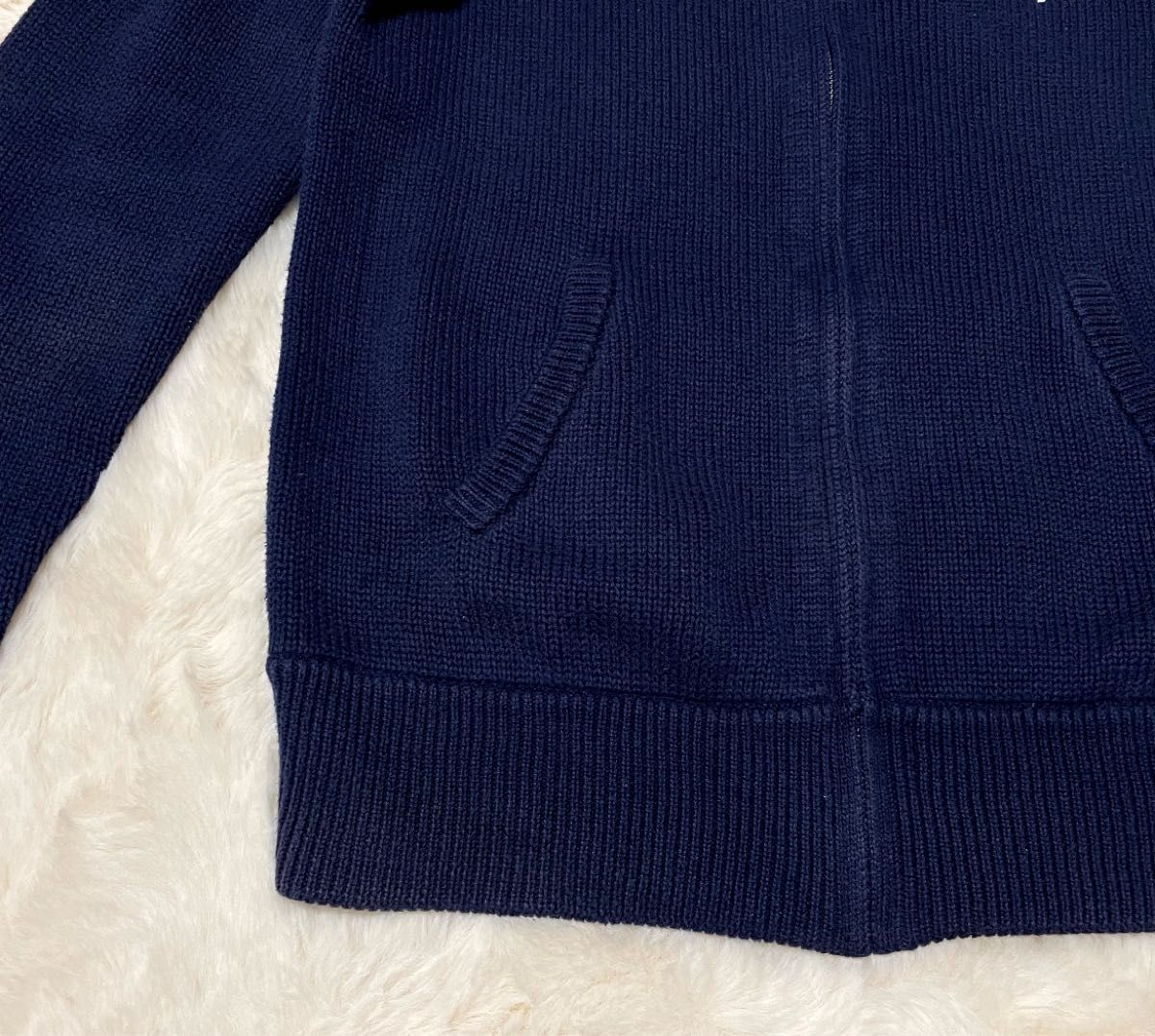 美品 ポロラルフローレン M ビッグポニー ナンバー ドライバーズニット