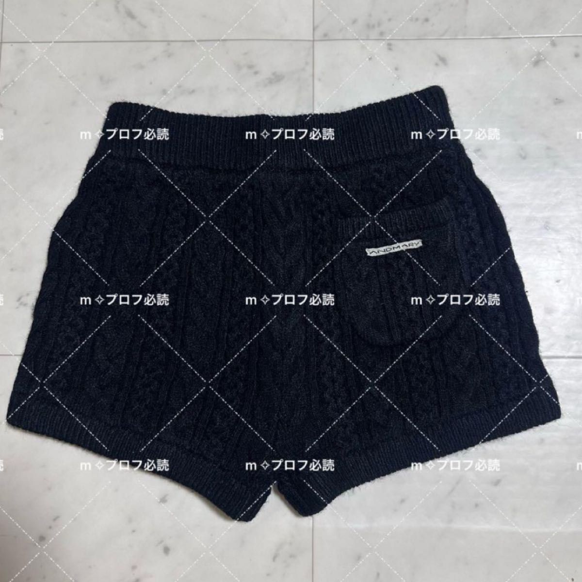 andmary Mary knit pants black ショートパンツ ボトムス パンツ