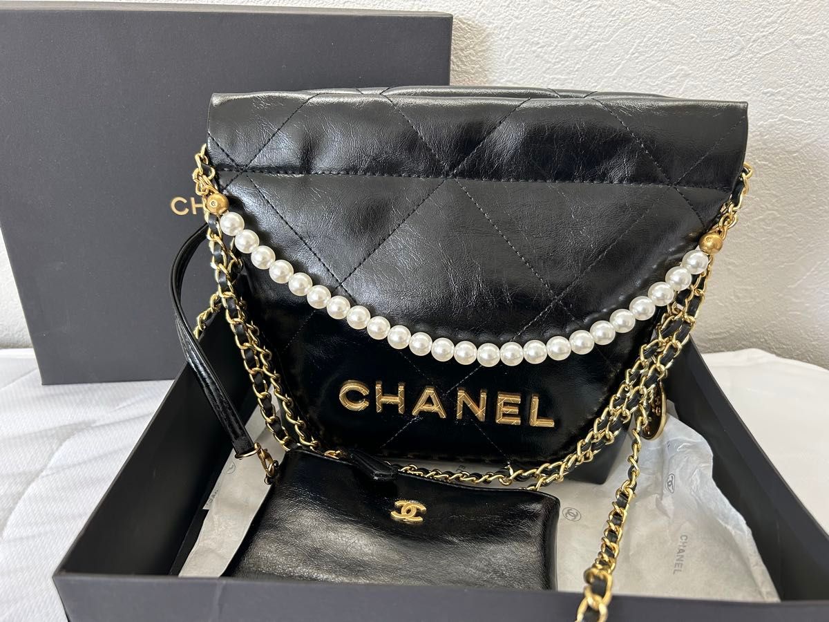 CHANEL MAKEUP ショルダーバッグ ポーチ付き チェーン キルティング