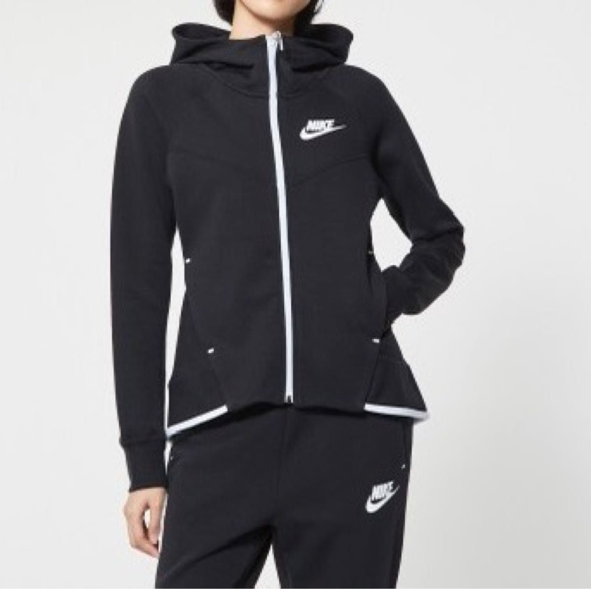 即発送可能】NIKE ナイキ テックフリースジップアップパーカーブラック