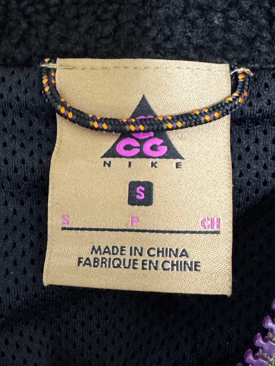 NIKE ACG フリース ボア ベスト パープル×オリーブ AT5498-010 デッド