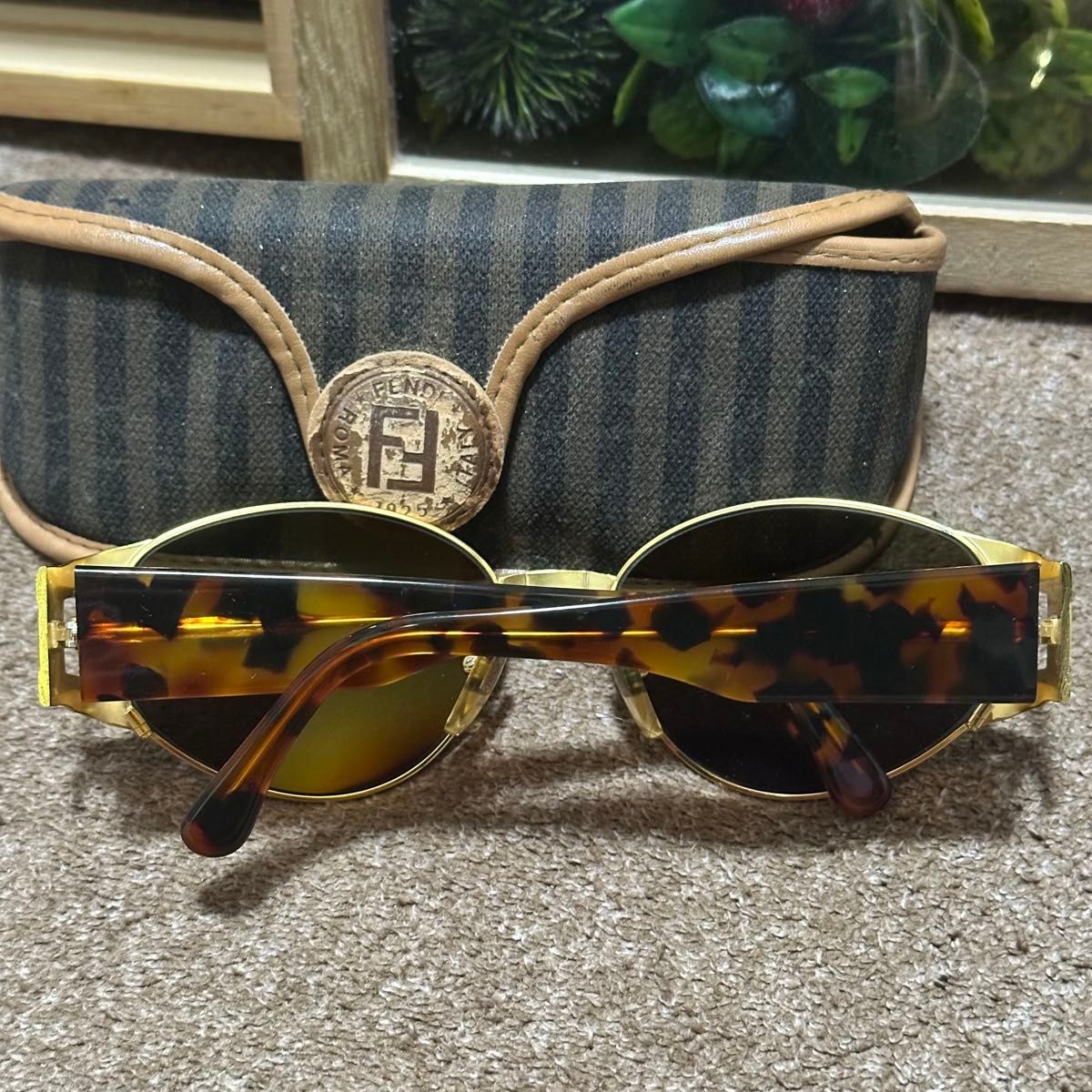 FENDI フェンディ サングラス ゴールドフレーム べっ甲柄 ヴィンテージ