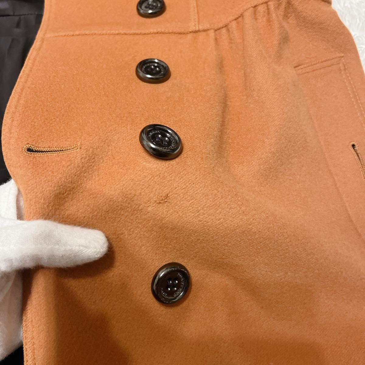BURBERRY LONDON トレンチコート カシミヤ混 シャドウチェック