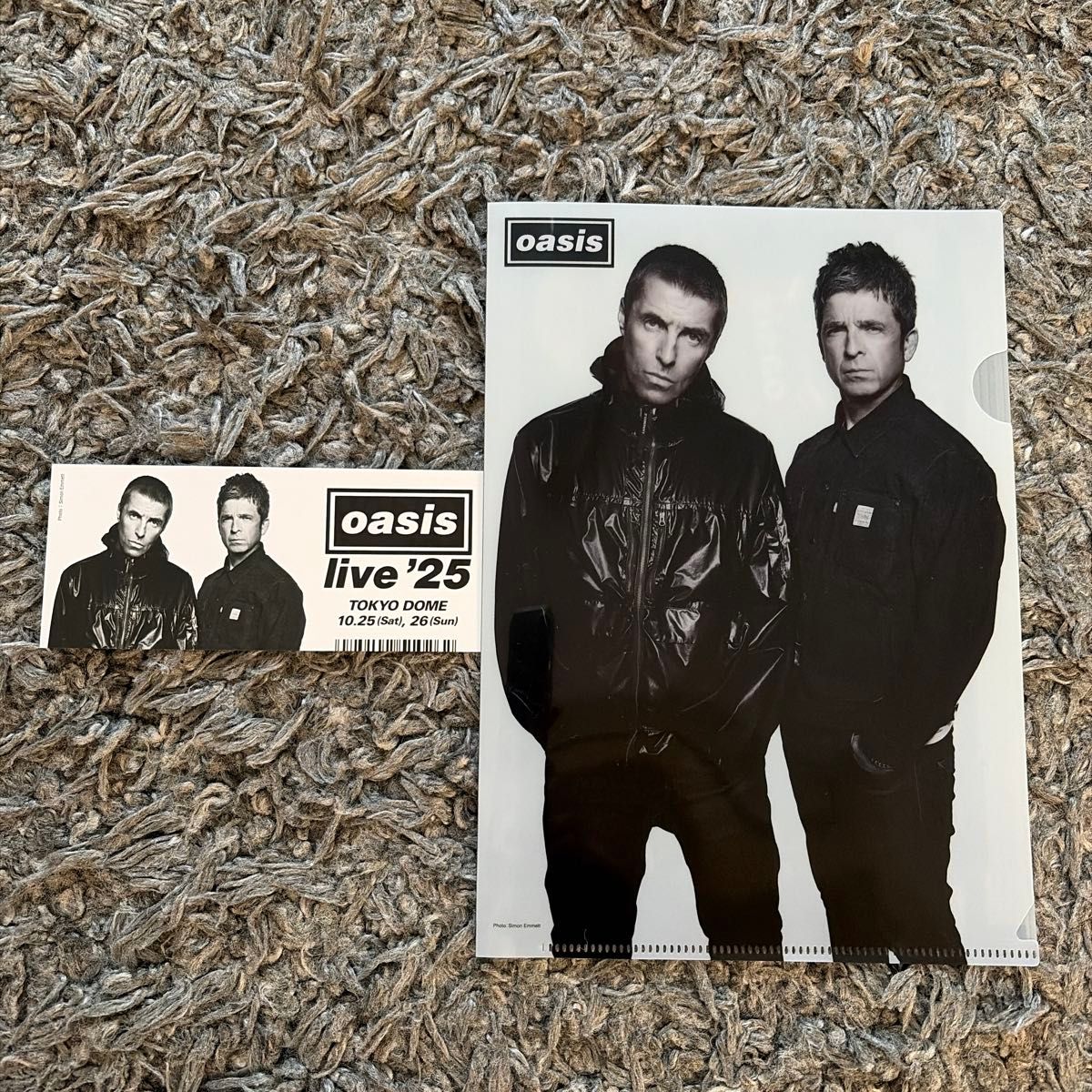oasis シリアルナンバー入りメモリアルチケットアンドクリアファイル
