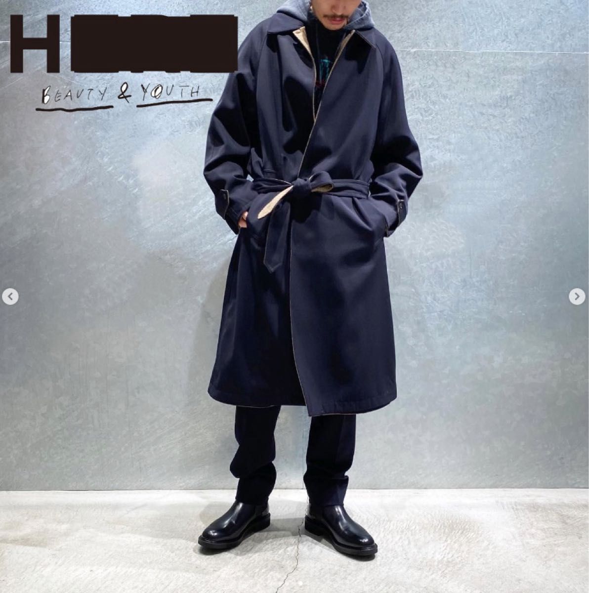 定価13万 H BEAUTY&YOUTH リバーシブルバルマカーンコート Ovy｜Yahoo