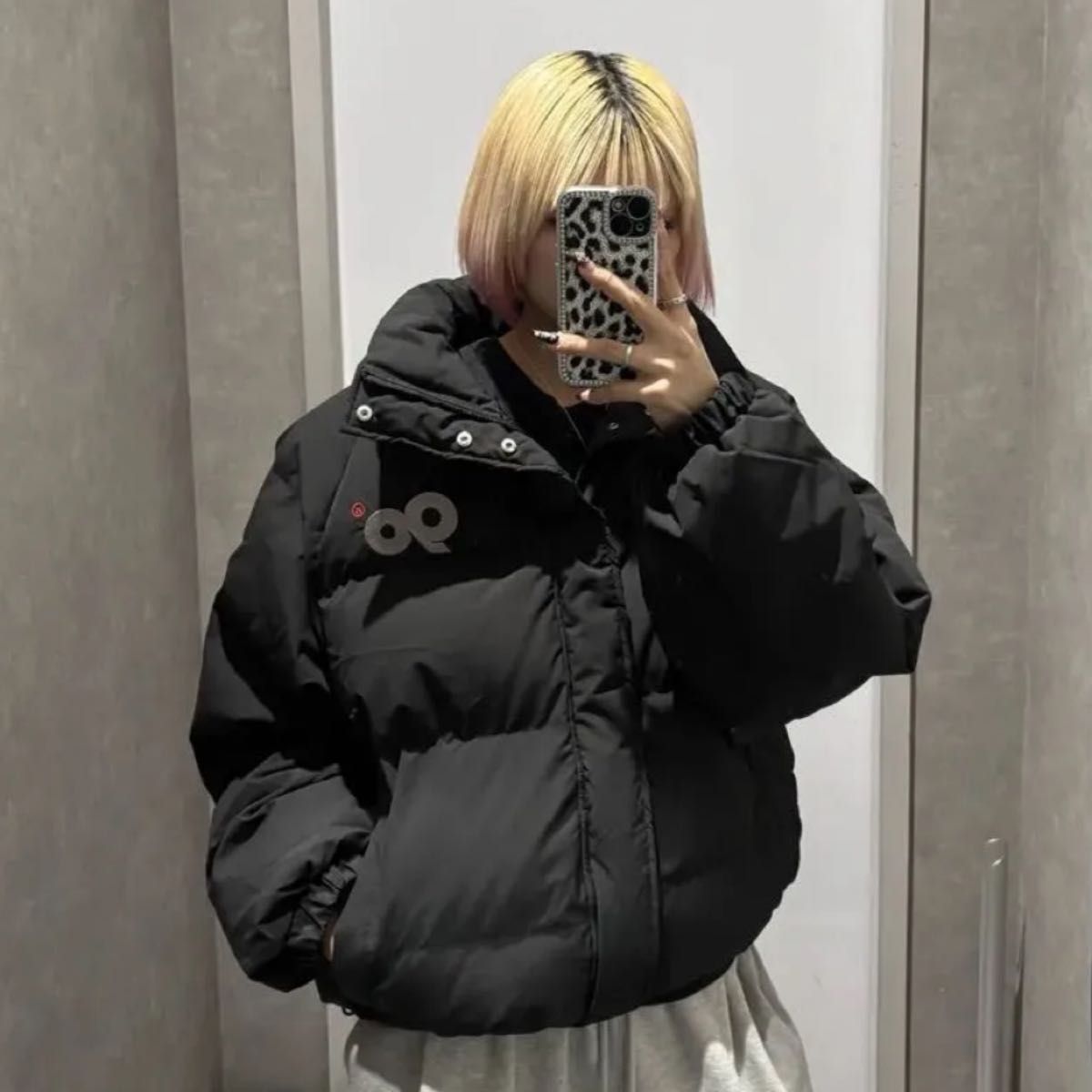 完売品 9090 ダウン ブラック Logo Rich Puffer Jacket サイズM｜Yahoo